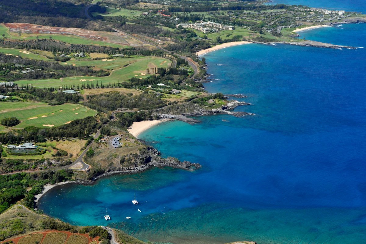 Honolua Bay and Kapalua from the Air