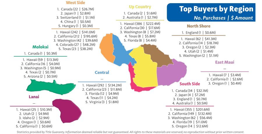 Maui Buyer Stats by Region 2016