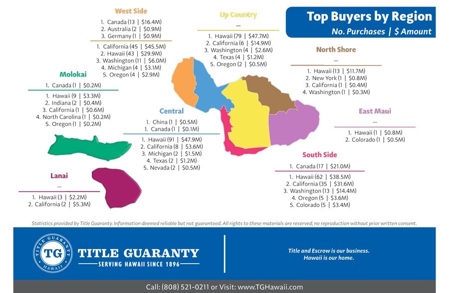 Maui Buyer Stats 2018 by Region